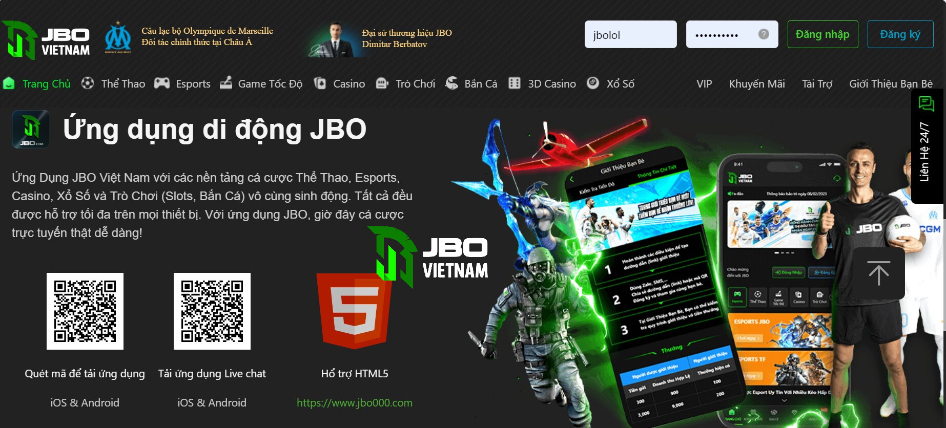 Hướng dẫn tải app JBO cho điện thoại Android - iOS